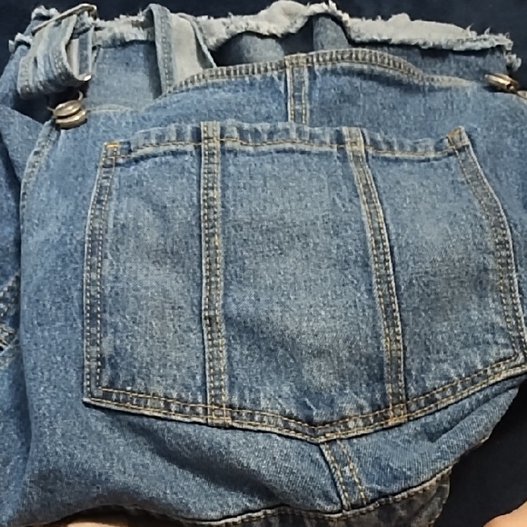 Blue Denim Overall shorts. size xl - Picture 1 of 2